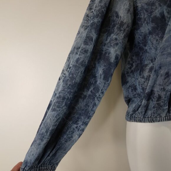 Cloth & Stone Chambray 100% Tencel Long Sleeves Blue Top Size S - Picture 5 of 12